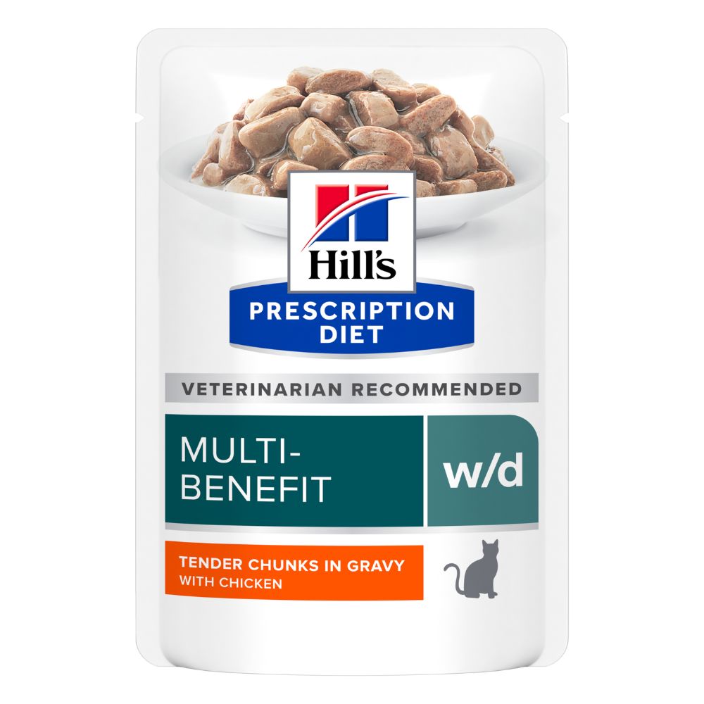Hills Prescription Diet w d Multi Benefit Cat Food Pouches